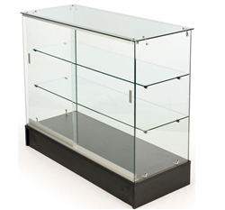 4ft Frameless floor display case w/ LED Lights