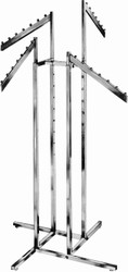 Clothing rack with slant arms