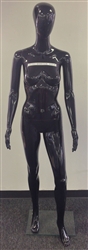 Glossy Black Female Mannequin