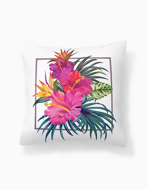 Tropical Flowers Pillow Cover