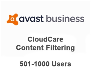 Avast Business CloudCare Content Filtering 3 Year Users (501-1000)