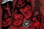 Wear It Loud & Proud! Custom Belt Loop Flair Bandana Red on Black Rock and Roll Heavy Metal Biker accessories lifestyle Rock n Roll GangStar