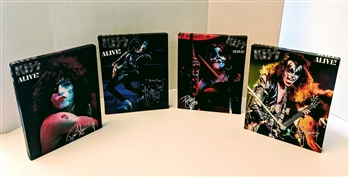 KISS ALIVE! Set of 4 PAUL STANLEY GENE SIMMONS ACE FREHLEY PETER CRISS 8x10 canvas print wall art Rock n Roll collectible