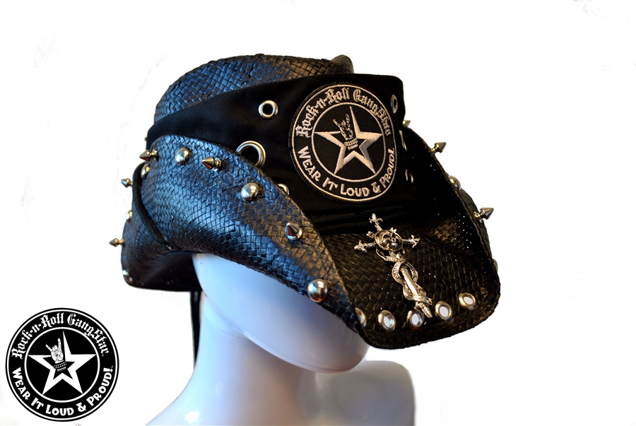 Custom Shapeable Cowboy Hat black version 3 Rock and Roll Heavy Metal ...