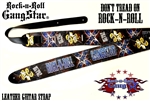 Dont Tread On Rock n Roll Leather Guitar Strap rock n roll heavy metal guitar accessories