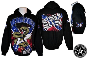 Don't Tread On Rock n Roll zip hoodie jacket sweatshirt Heavy Metal Rock and Roll Clothing