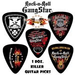 Rock-n-Roll GangStar Guitar picks 1 dozen