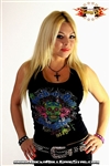 Peace Skull Girls Boy Beater Tank Top Rock Heavy Metal t shirt