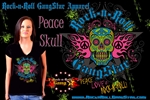 Peace Skull Girls V Neck Jr. T-shirt