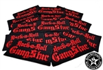 Rock n Roll GangStar embroidered iron on patches red letters Rock n Roll Heavy Metal accessories