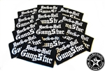 Rock n Roll GangStar embroidered iron on patches white letters Rock n Roll Heavy Metal accessories