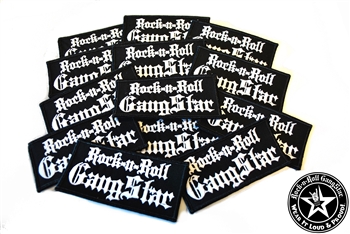 Rock n Roll GangStar embroidered iron on patches white letters Rock n Roll Heavy Metal accessories