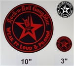10" Wear It Loud & Proud embroidered iron on back patch red logo Rock n Roll Heavy Metal accessories Rock n Roll GangStar