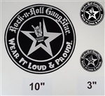 10" Wear It Loud & Proud embroidered iron on back patch silver logo Rock n Roll Heavy Metal accessories Rock n Roll GangStar