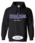 BRAND NEW! Kraze 2 Color Glitter Front Hooded Sweatshirt