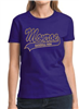 MTBA Purple T-Shirt Ladies Cut Glitter Front Baseball Mom