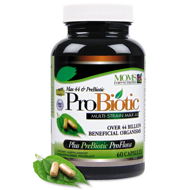 Max 44 ProBiotic 44 Billion Multi-Strain ProBiotic Now with Over 40 Billion Beneficial Organisms Plus Vital PREBIOTIC ProFlora!