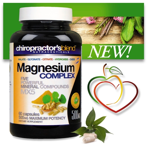 <strong>Magnesium Complex 500mg</strong><br>Capsules<br><strong>NEW PRODUCT!</strong>