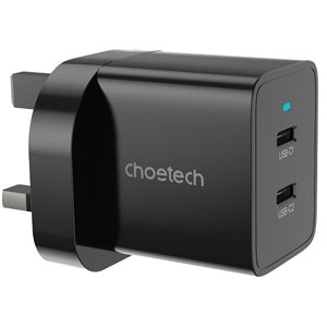 Choetech 40W Dual USB C Wall Charger with Power Delivery 3.0