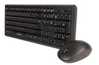 Wireless Keyboard & Mouse Deskset, Black -  CP-KM007-W-V2