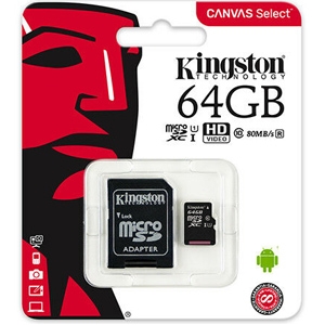 Kingston 64GB micro SDHC with Adapter Class 10 UHS-I (SDCS/32GB)