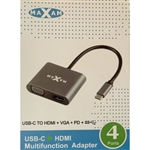 MAXAM Type C to HDMI / VGA / USB3.0 / PD 4 in 1 Hub