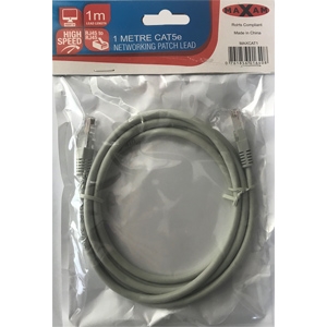 MAXAM 1M Network CAT5e Moulded Patch Lead