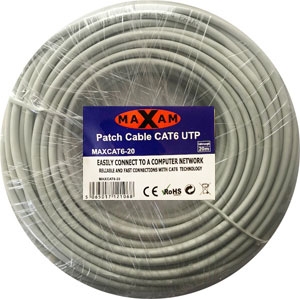 MAXAM 20M Network CAT6 (28AWG) Moulded Patch Lead