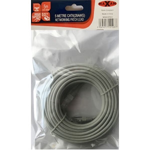 MAXAM 5M Network CAT6 (28AWG) Moulded Patch Lead