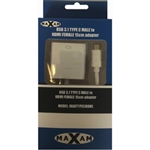 MAXAM USB3.1 TYPE C MALE  to  HDMI FEMALE 15cm Adapter