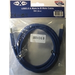 MAXAM USB3.0 A-B 3M (Blue)