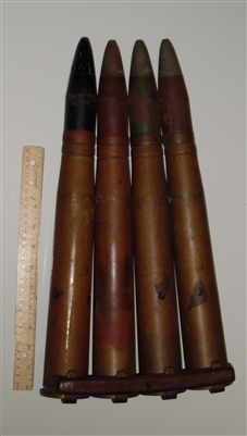 WW2 Bofors Projectiles on Clip