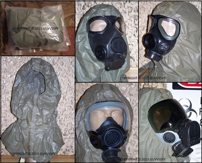 Universal Gas Mask Chemical hood Quick Doff