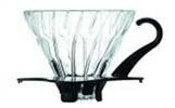 HARIO GLASS COFFEE DRIPPER V60 01 BLACK