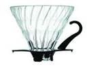 HARIO GLASS COFFEE DRIPPER V60 02 BLACK