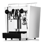 Fracino Cherub stainless steel espresso coffee machine.