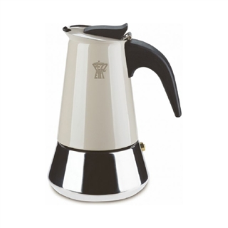 PEZZETTI STEELEXPRESS MOKA POT - 4 CUP DOVE GREY