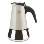 PEZZETTI STEELEXPRESS MOKA POT - 6 CUP DOVE GREY