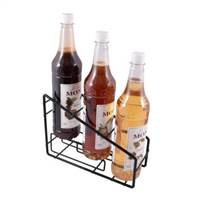 Syrup bottle display rack