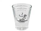 COFFEESHOT GLASS 2OZ LINED AT 0.5 / 1.0 / 1.5 FLOZ