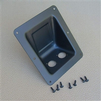 Steel dual speakon angled jack dish
