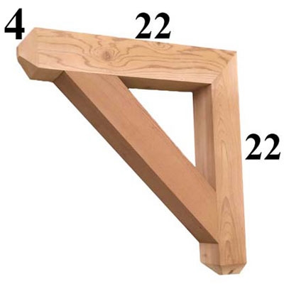 Cedar Wood Bracket, Style - G04