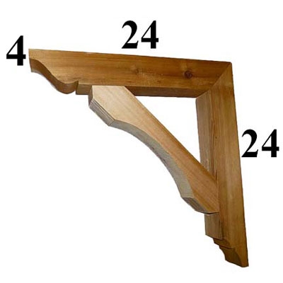 Cedar Wood Bracket, Style - G07