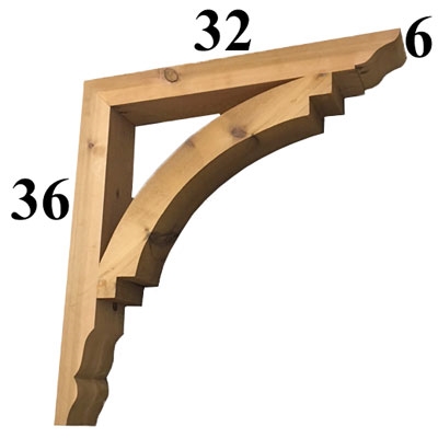 Cedar Wood Bracket, Style - G24