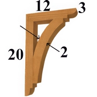 Cedar Wood Bracket, Style - G30