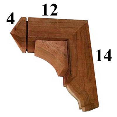 Cedar Wood Bracket, Style - G33