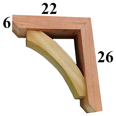 Cedar Wood Bracket, Style - G42