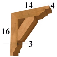 Cedar Wood Bracket, Style - G52