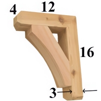 Cedar Wood Bracket, Style - G63