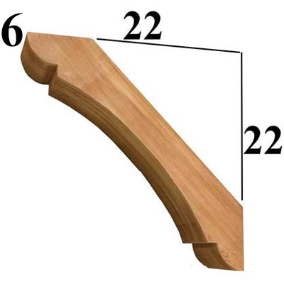 Cedar Wood Brace, Style - BR06